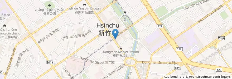 Mapa de ubicacion de 渣打銀行 en Taiwán, Provincia De Taiwán, Hsinchu, 東區.