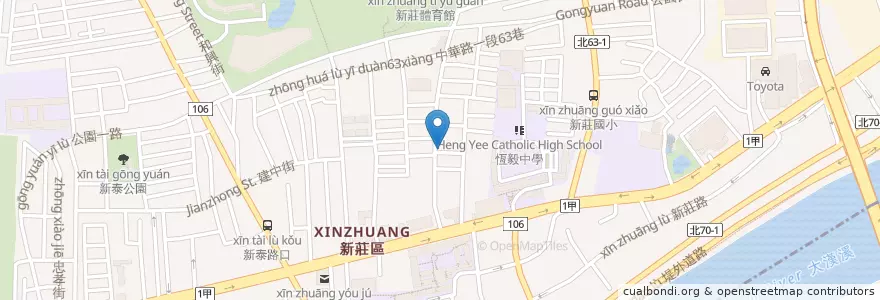 Mapa de ubicacion de 冠倫牙醫 en Taiwan, Nuova Taipei, Distretto Di Xinzhuang.