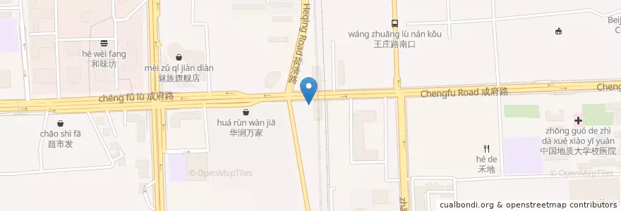 Mapa de ubicacion de 鲜果时间 en China, Pequim, Hebei, 海淀区.