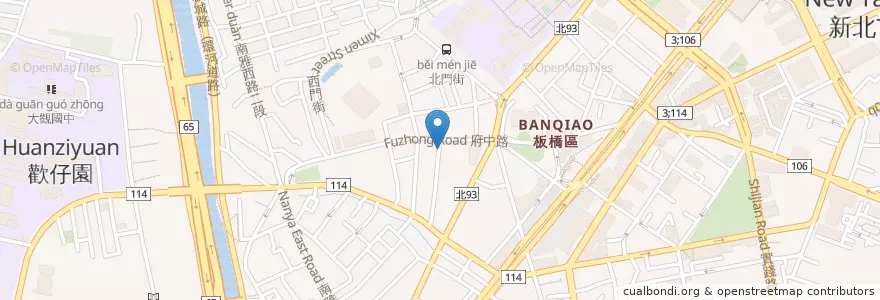 Mapa de ubicacion de 板橋慈惠宮媽祖廟書館 en تايوان, تايبيه الجديدة, 板橋區.