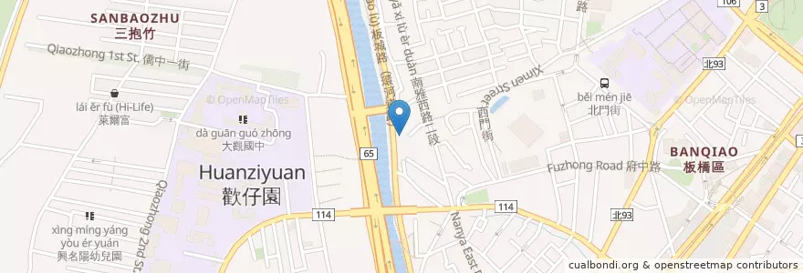 Mapa de ubicacion de 聖若望天主堂(前門) en Taiwán, Nuevo Taipéi, 板橋區.