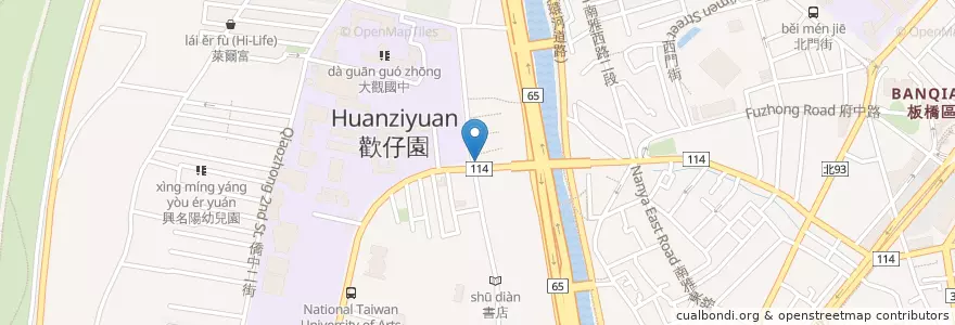 Mapa de ubicacion de 壹咖啡 en Tayvan, 新北市, 板橋區.