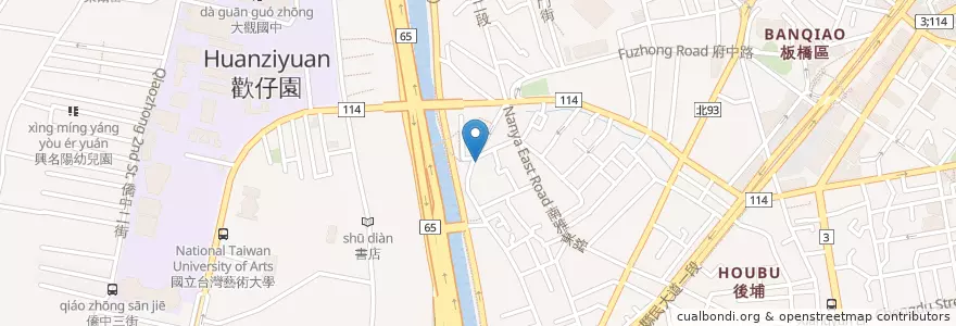 Mapa de ubicacion de 板橋區湳興社區活動中心 en تايوان, تايبيه الجديدة, 板橋區.