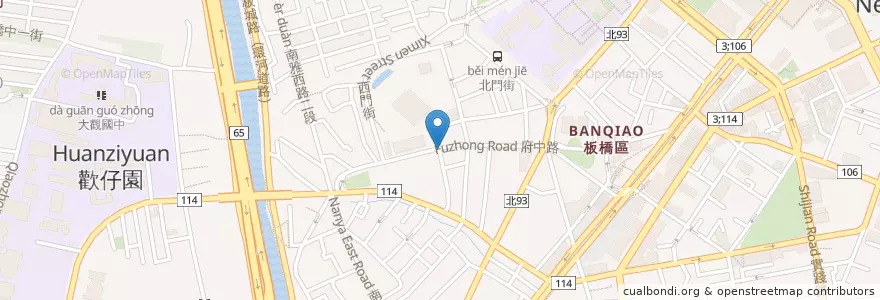 Mapa de ubicacion de 巨人早餐店 en Taiwan, 新北市, 板橋區.