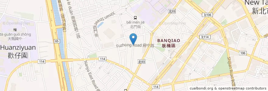 Mapa de ubicacion de 全香豆花店 en Tayvan, 新北市, 板橋區.