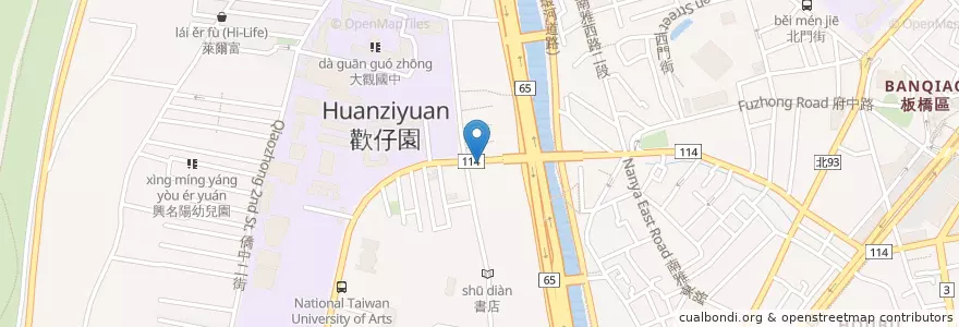 Mapa de ubicacion de 越滋味傳統美食 en 타이완, 신베이 시, 반차오 구.