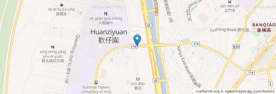 Mapa de ubicacion de 溫州大餛飩 en 타이완, 신베이 시, 반차오 구.