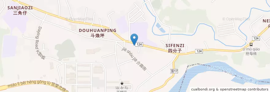 Mapa de ubicacion de 斗煥坪水餃店 en 타이완, 타이완성, 먀오리 현, 터우펀시.