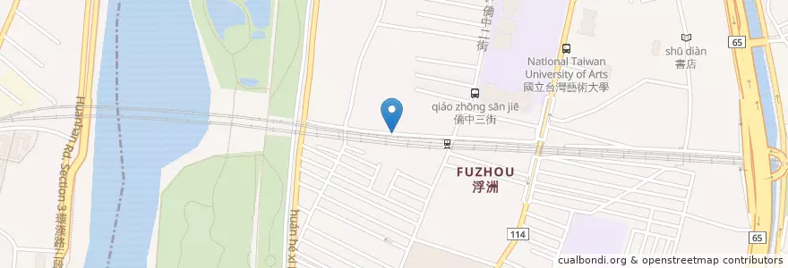 Mapa de ubicacion de 新北市政府消防局大觀分隊 en Тайвань, Новый Тайбэй, 板橋區.