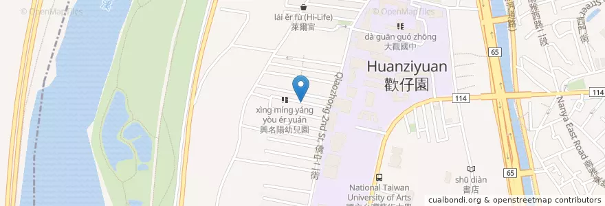 Mapa de ubicacion de 五福宮 en تایوان, 新北市, 板橋區.
