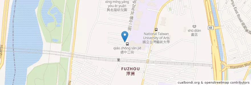 Mapa de ubicacion de 人人平安停車場 en تايوان, تايبيه الجديدة, 板橋區.