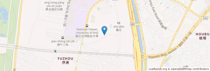 Mapa de ubicacion de 東安宮 en Tayvan, 新北市, 板橋區.