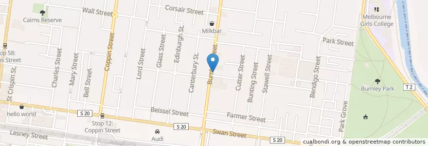 Mapa de ubicacion de The Grand en 오스트레일리아, Victoria, City Of Yarra.