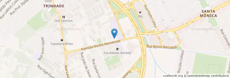 Mapa de ubicacion de Laboratório Médico Santa Luzia en برزیل, منطقه جنوب برزیل, سانتا کاتارینا, Microrregião De Florianópolis, Região Geográfica Intermediária De Florianópolis, فلرینو پولیس.