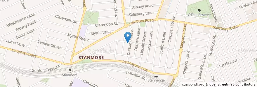 Mapa de ubicacion de Red Post Box en Australia, New South Wales, Inner West Council, Sydney.