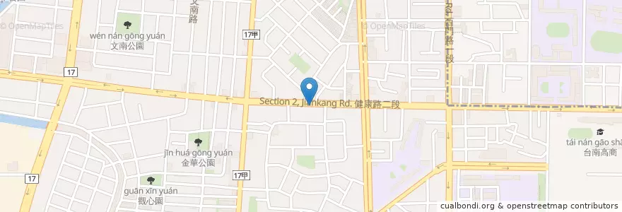 Mapa de ubicacion de 阿福羊肉 en Taiwan, Tainan, South District.