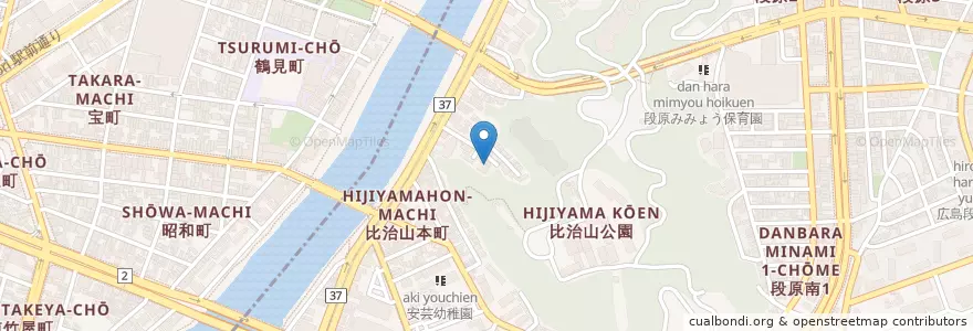 Mapa de ubicacion de 仏立寺 en 日本, 広島県, 広島市, 南区.