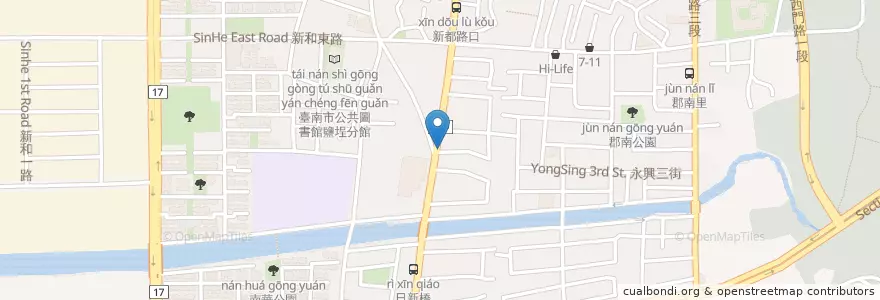 Mapa de ubicacion de 惠群牙醫 en Taiwan, Tainan, 南區.