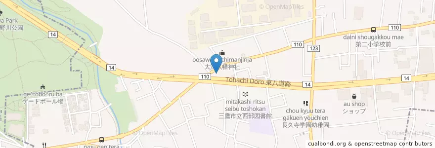 Mapa de ubicacion de ENEOS en 일본, 도쿄도, 三鷹市.
