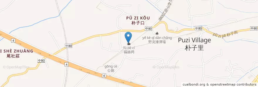 Mapa de ubicacion de 福德祠 en 臺灣, 臺中市, 豐原區.