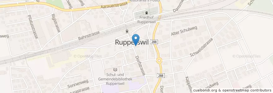 Mapa de ubicacion de Zahnarztpraxis Rupperswil en Zwitserland, Aargau, Bezirk Lenzburg, Rupperswil.