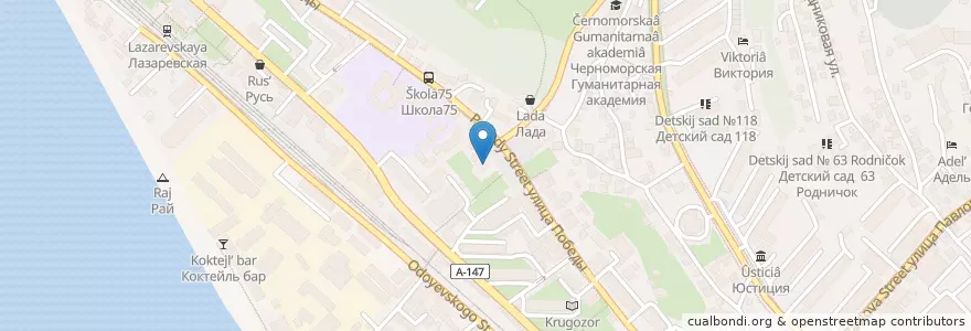 Mapa de ubicacion de Ягуар en Russia, Distretto Federale Meridionale, Territorio Di Krasnodar, Городской Округ Сочи.