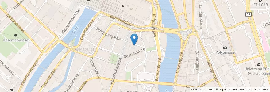 Mapa de ubicacion de Sala of Tokyo en Schweiz/Suisse/Svizzera/Svizra, Zürich, Bezirk Zürich, Zürich.