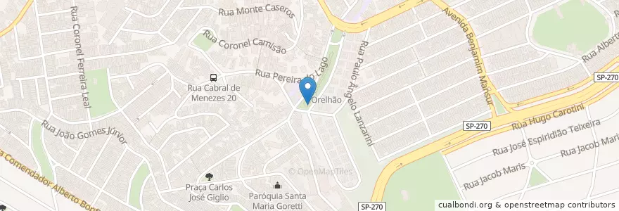 Mapa de ubicacion de Praça Elis Regina en Brezilya, Güneydoğu Bölgesi, Сан Паулу, Região Geográfica Intermediária De São Paulo, Região Metropolitana De São Paulo, Região Imediata De São Paulo, Сан Паулу.