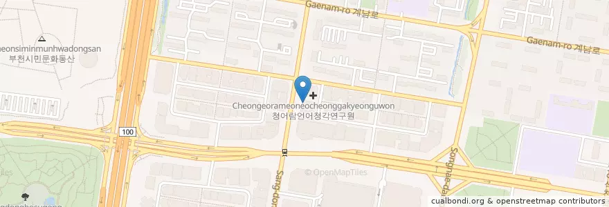 Mapa de ubicacion de 수원왕갈비 en 大韓民国, 京畿道, 富川市.