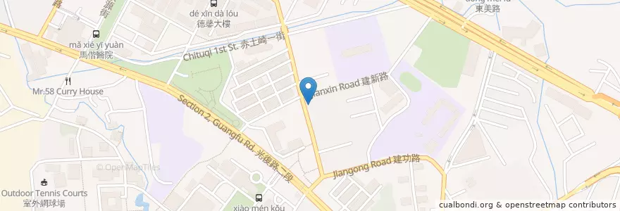 Mapa de ubicacion de 馬來老爹 en 台湾, 台湾省, 新竹市, 東区.