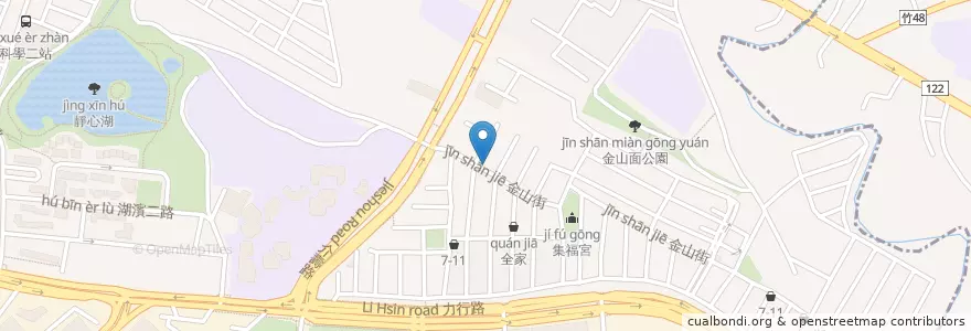 Mapa de ubicacion de 甘泉魚麵 en تایوان, 臺灣省, سینچو, 東區.