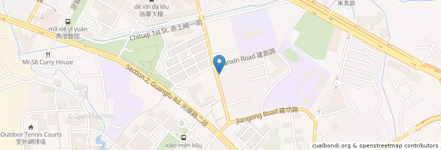 Mapa de ubicacion de 六扇門火鍋 en Taiwan, Taiwan, Hsinchu, 東區.