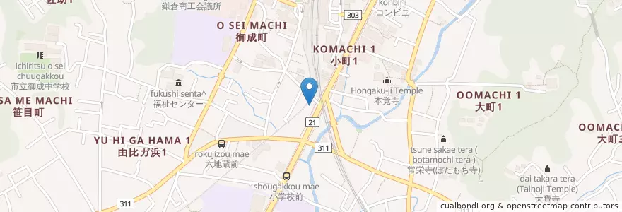 Mapa de ubicacion de mimiLotus tea shop en Jepun, 神奈川県, 鎌倉市.
