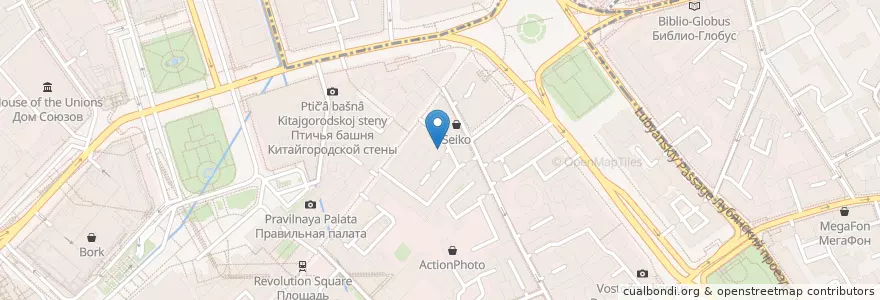 Mapa de ubicacion de Papa's en Russia, Distretto Federale Centrale, Москва, Центральный Административный Округ, Тверской Район.