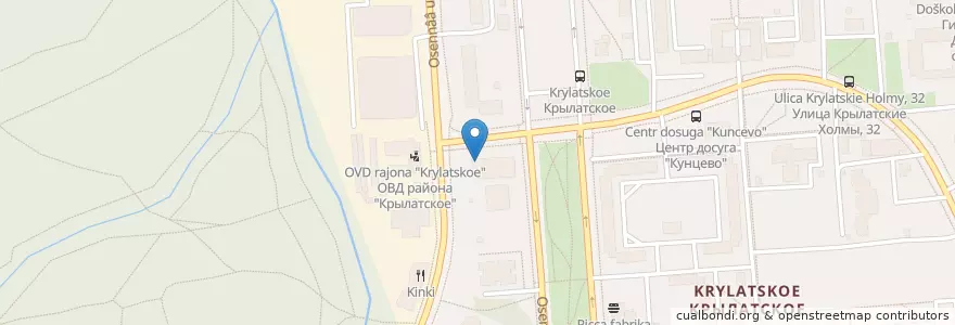 Mapa de ubicacion de Art De Vie en Rússia, Distrito Federal Central, Москва, Западный Административный Округ, Район Крылатское.