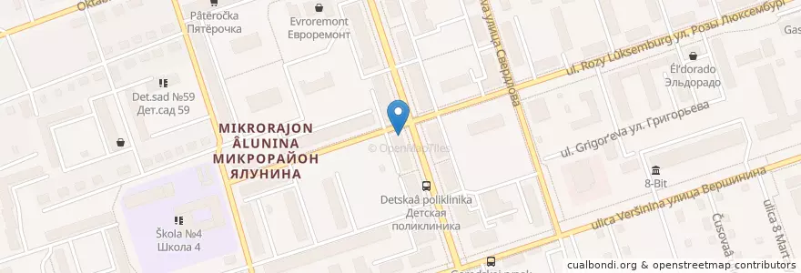 Mapa de ubicacion de Аптека Радуга en Russie, District Fédéral De L'Oural, Oblast De Sverdlovsk, Западный Управленческий Округ, Полевской Городской Округ.