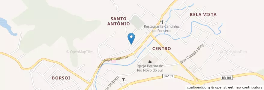 Mapa de ubicacion de Prefeitura Municipal de Mimoso do Sul en Brasil, Região Sudeste, Espírito Santo, Região Geográfica Intermediária De Cachoeiro De Itapemirim, Microrregião Guarapari, Rio Novo Do Sul.