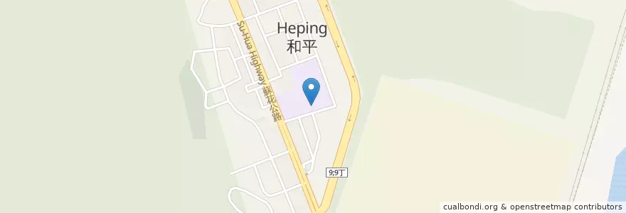 Mapa de ubicacion de 和平郵局 en 台湾, 台湾省, 花蓮県, 秀林郷.