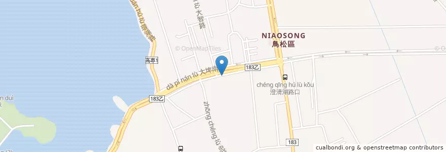 Mapa de ubicacion de 舊市羊肉 en Taiwan, Kaohsiung, Distretto Di Niaosong.