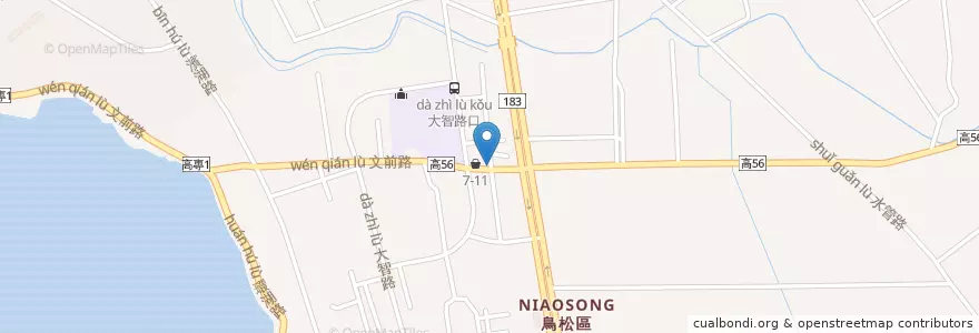 Mapa de ubicacion de 阿貴肉圓 en Taiwan, Kaohsiung, 鳥松區.