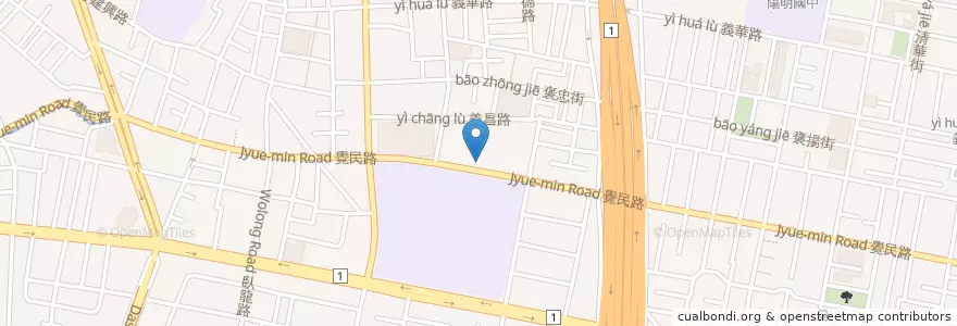 Mapa de ubicacion de 台灣中油 + 自助 en Taiwán, Kaohsiung, 三民區.