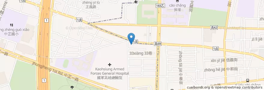 Mapa de ubicacion de 台灣中油 + 自助 en Taïwan, Kaohsiung.