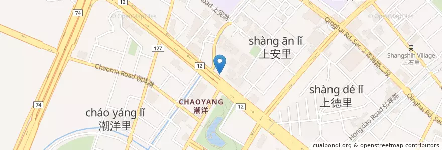 Mapa de ubicacion de 台中客運 en Taiwan, 臺中市, 西屯區.