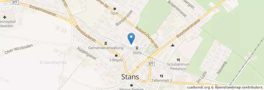 Mapa de ubicacion de Bahnhof Stans en Suisse, Nidwald, Stans.