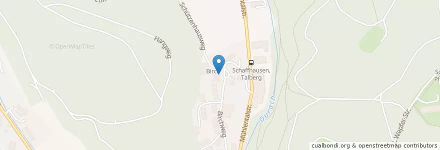 Mapa de ubicacion de BBZ Schaffhausen, Birch en 스위스, Schaffhausen, Schaffhausen.