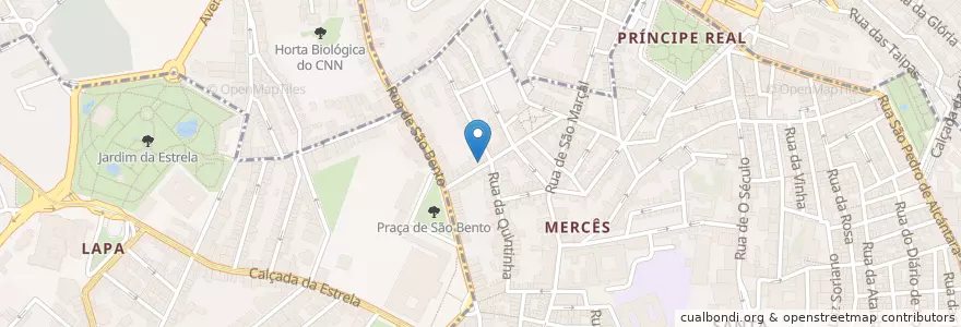 Mapa de ubicacion de Chique de São Bento en 葡萄牙, Área Metropolitana De Lisboa, Lisboa, Grande Lisboa, 里斯本, Misericórdia.