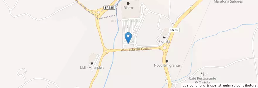 Mapa de ubicacion de Prio en ポルトガル, ノルテ, Bragança, Terras De Trás-Os-Montes, Mirandela, Mirandela.