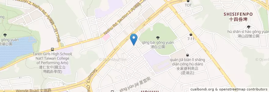 Mapa de ubicacion de 上琪美語 en Tayvan, 新北市, Taipei, 內湖區.
