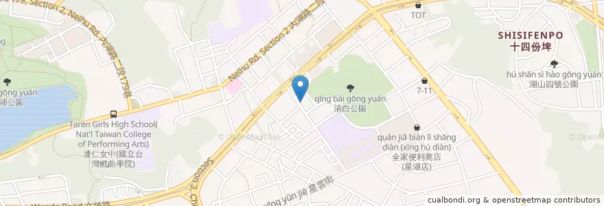 Mapa de ubicacion de 內湖星雲38 en Taiwan, 新北市, Taipé, 內湖區.