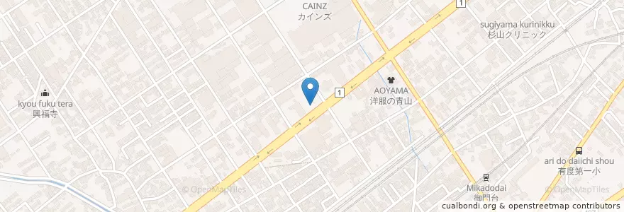 Mapa de ubicacion de 餃子の王将 en Japan, Präfektur Shizuoka, 静岡市, 清水区.